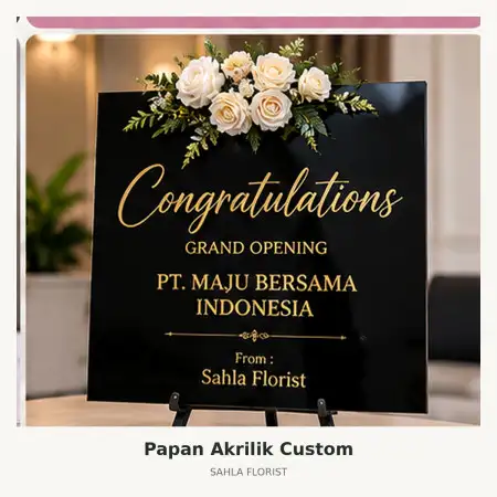 Papan Bunga Akrilik Jambe
